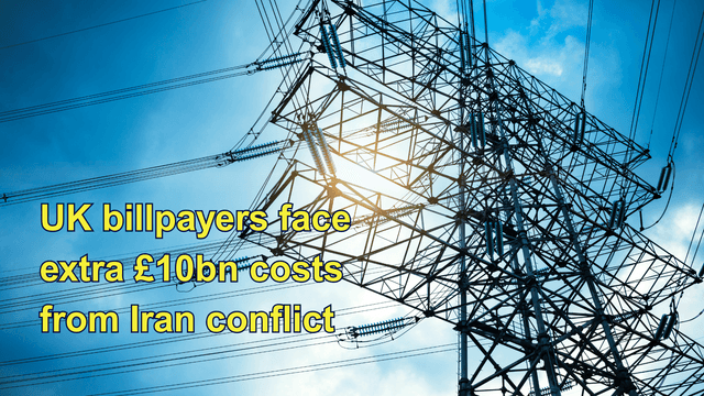 UK Billpayers Face £10bn Shock from Fossil Fuel Dependence