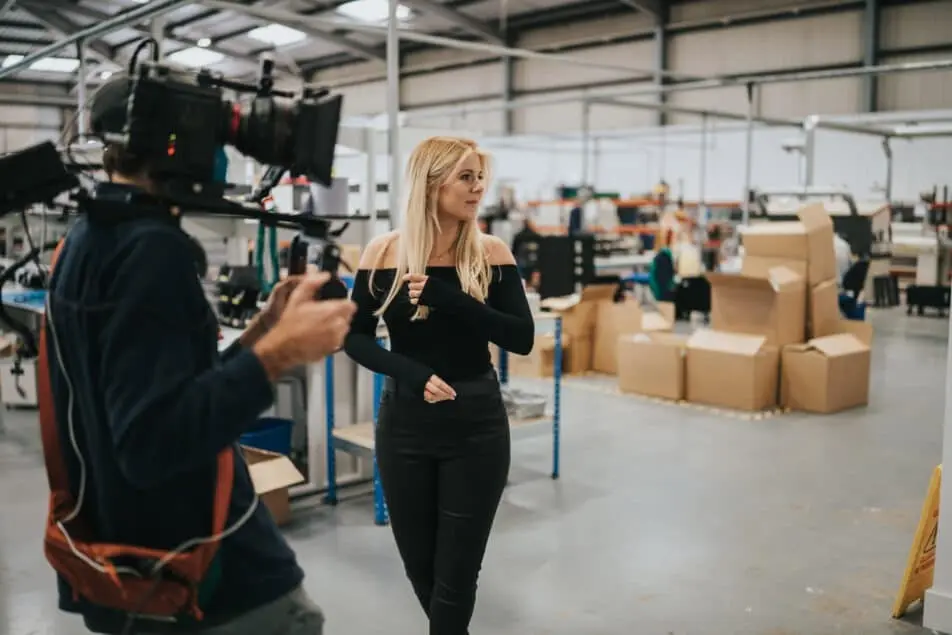 Woman conducting interviews